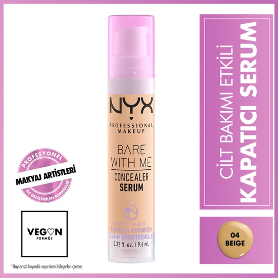 NYX Professional Makeup Bare With Me Concealer Serum - 04 BEIGE