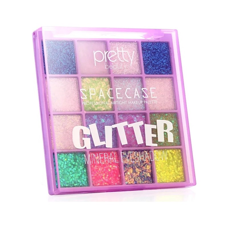Pretty Beauty 16'lı Glitter Makyaj Paleti Gel Formüllü 16 Renkli Uzun Süre Kalıcı Toz