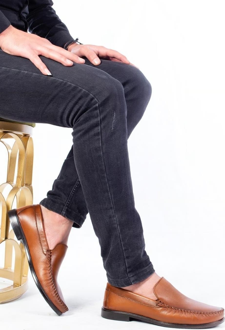 Bags Shoes Bagsshoes 26003 Erkek Hakiki Deri Klasik Loafer Ayakkabı görsel 5
