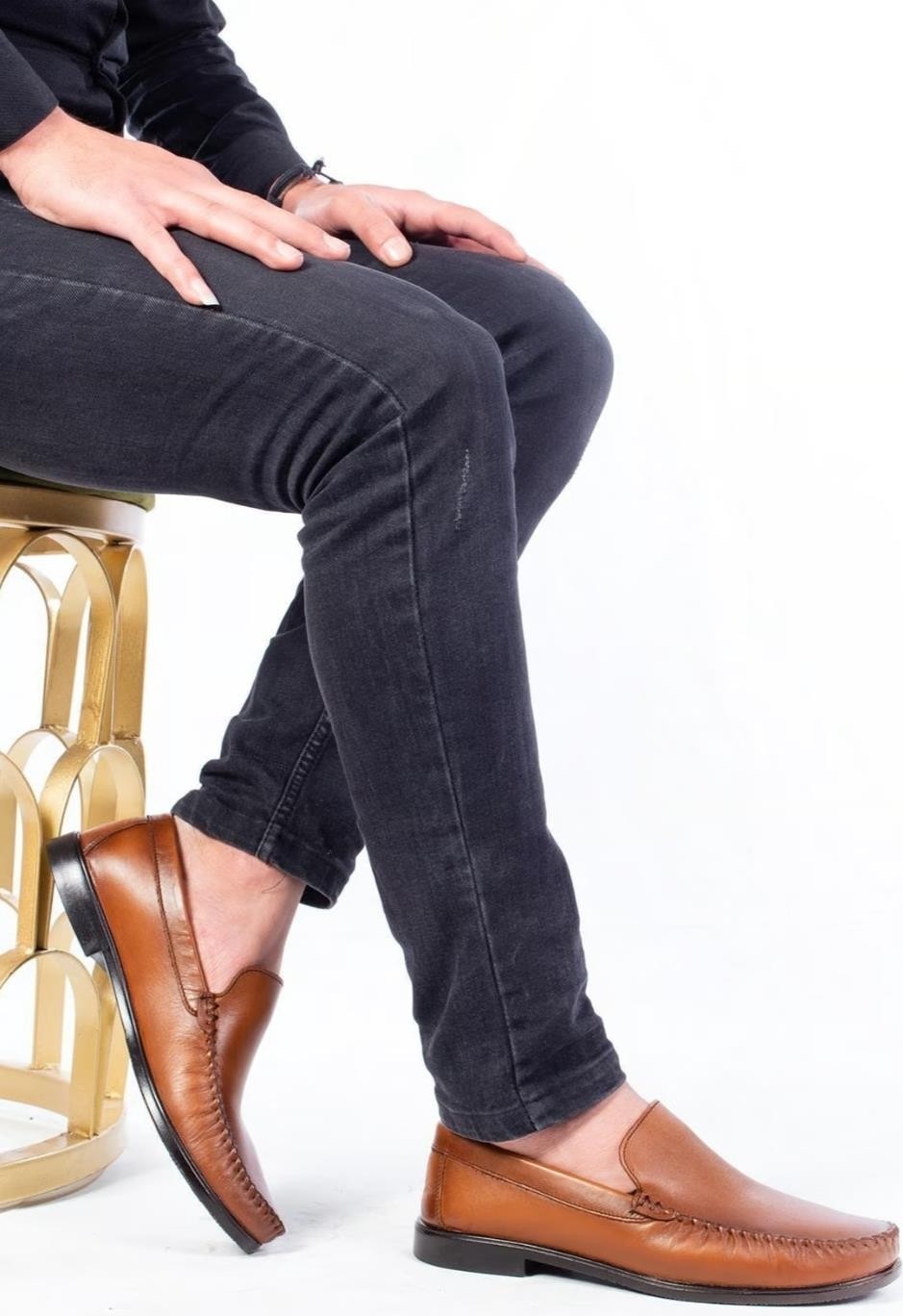 Bags Shoes Bagsshoes 26003 Erkek Hakiki Deri Klasik Loafer Ayakkabı görsel 2