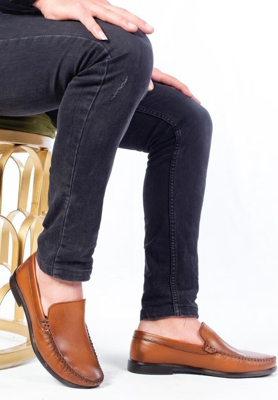 Bags Shoes Bagsshoes 26003 Erkek Hakiki Deri Klasik Loafer Ayakkabı