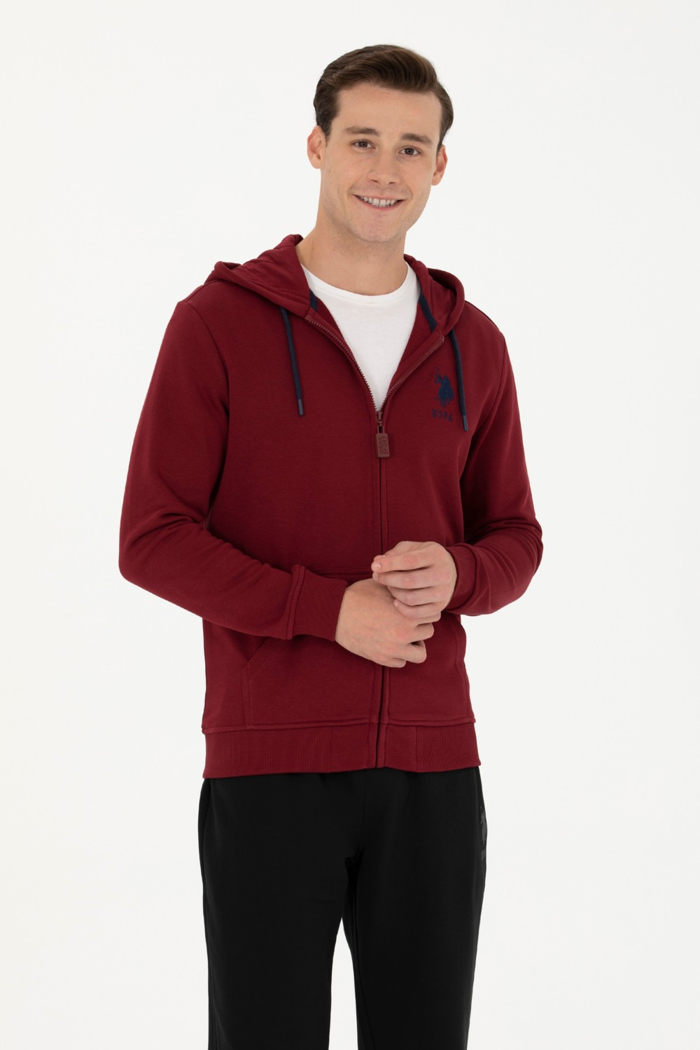 U.S. Polo Assn. Erkek Gri Melanj Örme Hırka 50269401-VR086 görsel 8