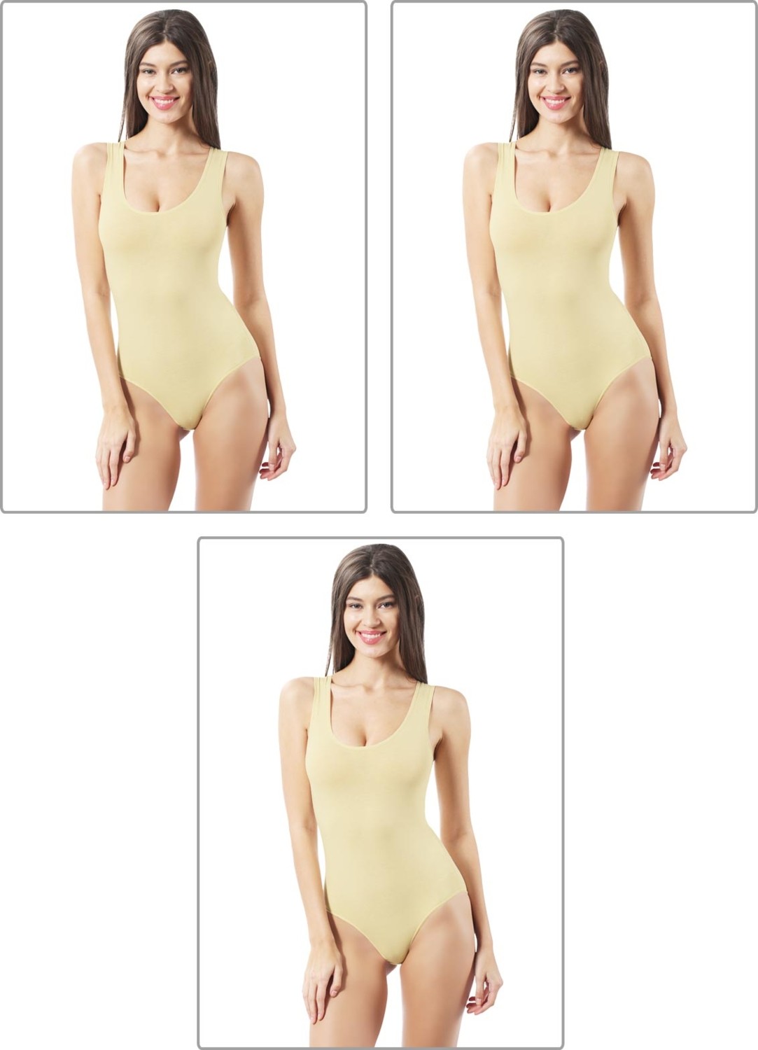 Özkan Underwear Özkan 0602 3'lü Paket Kadın Pamuklu Kalın Askılı Kancalı Çıtlıtlı Body