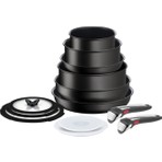Tefal Ingenio Unlimited 13 Parçalı Derin Tencere Seti Siyah Alüminyum Kaplama 22 cm Ebat