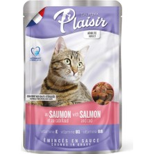 Plaisir Pouch 100 gr Somon morina Etli 12 Adet Kedi Maması