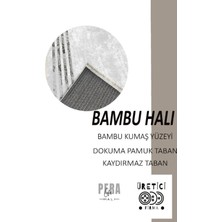 Pera Life Halı Yıkanabilir Kaymaz Siyah Çerçeve Eskitme Desenli  Salon Halısı Mutfak Halısı ve Yolluk 4714