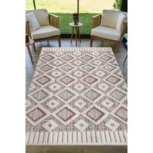 Pera Life Halı Yıkanabilir Kaymaz Punto Geometrik Desenli  Salon Halısı Mutfak Halısı ve Yolluk 4669