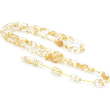 Murty99 Sistemli Kapsül Kesim Altın Varaklı Sıkma Kehribar Tesbih