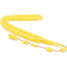 Murty99 Mehmet Hızarcı Usta Işçilikli Sarı Sıkma Kehribar Tesbih