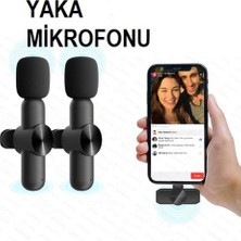 Kablosuz Yaka Mikrofonu-Type-C Bluetooth Yaka Mikrofonu Ikili