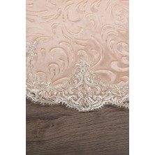 Sırmalı Home Elena Fransız Güpürlü Büyük Ebat Pudra 2'li Banyo ve Salon Paspas Takımı Çeyizlik 70X120 ve 60X70