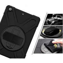 CepLab iPad 7. Nesil 10.2 Uyumlu Kılıf Ultra Koruma Zırh Askılı Silikon Tablet Kılıfı
