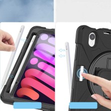 CepLab iPad Mini 6 Kılıf Ultra Koruma Zırh Askılı Silikon Tablet Kılıfı