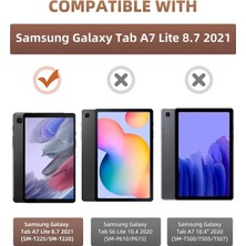 CepLab Samsung Galaxy Tab A7 Lite T220 8.7 Inç Kılıf Ultra Koruma Zırh Askılı Silikon Tablet Kılıfı