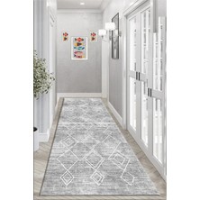 Pera Life Halı Yıkanabilir Kaymaz Iskandinav Geometrik Desenli  Salon Halısı Mutfak Halısı ve Yolluk 4671