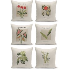 Filamente 6'lı Kırlent Kılıf Seti Çift Taraflı Dijital Baskılı