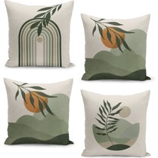 Filamente 4'lü Kırlent Kılıf Seti Çift Taraflı Dijital Baskılı