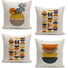 Filamente 4'lü Kırlent Kılıf Seti Çift Taraflı Dijital Baskılı