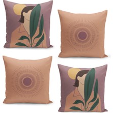 Filamente 4'lü Kırlent Kılıf Seti Çift Taraflı Dijital Baskılı