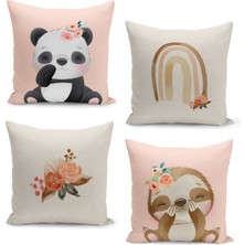 Filamente 4'lü Kırlent Kılıf Seti Çocuk Bebek Odası Dijital Baskılı