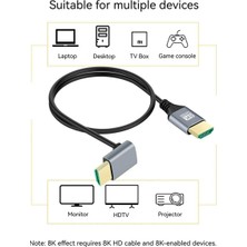 Passing Hdtv 2.1 8k Dirsek Çok Fonksiyonlu HDMI Uyumlu Arayüz Hd Taşınabilir Hat Ekranı Bilgisayar Set Üstü Kutusu Tv Kablosu, B (Yurt Dışından)