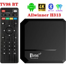 Passing TV98 Bt Tv Kutusu 2g + 16G Allwinner H313 Android 12.1 Akıllı Tv Kutusu 2.4g + 5g Wıfı + Bt 4.0 4KX2K TV98 Medya Oynatıcı Ab Tak (Yurt Dışından)