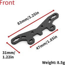 Passing Karbon Fiber Ön Şok Kulesi Plaka 54632 Tamiya TT02S TT02SR Tt-02 Tip-S Tip-Sr Rc Araba Yükseltme Parçaları (Yurt Dışından)