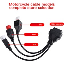 Passing Motosiklet Yamaha 3pin 4pin ve Honda 6pin Obd2 Teşhis Bağlantı Kablosu Yamaha Motosiklet Obd Uzatma Kablosu (Yurt Dışından)