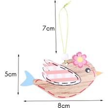 Faith Adet Ahşap Paskalya Kolye, Küçük Kuş El Sanatları Asılı Süsler, C (Yurt Dışından)