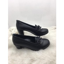 Çiğdem Kundura Çiğdem Siyah Gerçek Deri Topuklu Kadın Ayakkabı (Enzo) - Siyah - 39 - ST01618-SİYAH-39