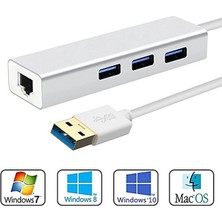 Keepro Macbook Gigabit Ethernet Adaptör USB 3.0 Gigabit Ethernet USB Hub USB 3.0 Çoğaltıcı macbook Uyumlu