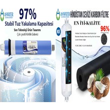 As Water Tüm Kapalı Kasa (Inline) Cihazlar ile Uyumlu Su Arıtma Cihazı Filtresi Aw 6'lı Filtre Seti Mineral Filtreli