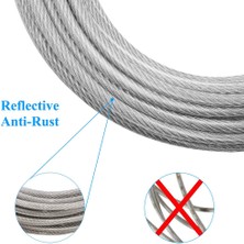 Yiqln Adet Çelik Tel Çekme HALATI-5MM-10M Siyah, Gümüş Karabina (Yurt Dışından)