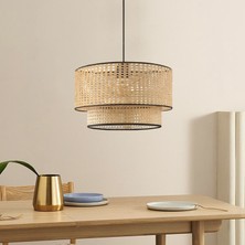 Homing Doğal Hazeran Rattan 2 Katlı Sarkıt Avize