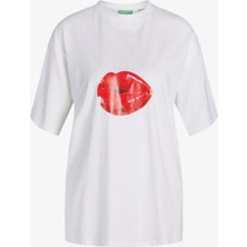 Jjxx Jxkora Loose Kadin Beyaz T-Shirt 12254345-BRIGHTWHITE