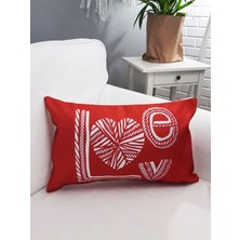 Körfez Kırlent Sevgililer Günü Temalı Kırlent Kılıfı 35X55CM