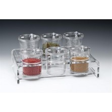 Tek Tıkla Mutfak Akrilik Standlı Pc Sosluk.reçellik Baharatlık/6 Lı