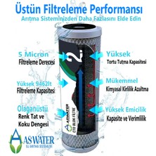 As Water Ihlas Aura Cebilon Compact  Uyumlu Aw 5'li Filtresi Seti Tüm Açık Kasa (Housingli) Cihazlar ile Uyumlu 5 Aşamalı Arıtma Filtre Seti Arıtma Filtresi Lg Membranlı