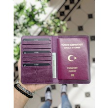 Visso 911 Hakiki Deri Isme Özel Pasaport Kılıfı