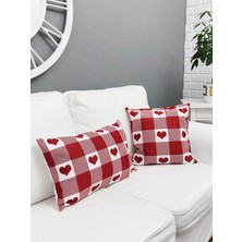 Körfez Kırlent Sevgililer Günü Temalı Kırlent Kılıfı 2 Li Set