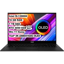 Asus Creator - Intel I9-13900H - 15,6’’ 3k OLED -16GB Ram – 1tb SSD - Rtx 3050 6gb – Q Us Ing. Klavye – 1 Yıl Garanti- Q540VJ-I93050