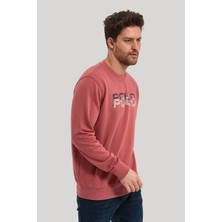 New World Polo Bisiklet Yaka Kestane Slim Fit Sweatshirt 23FWM60166