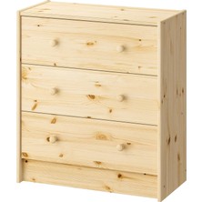 IKEA Rast 3 Çekmeceli Şifonyer, Çam 62X70 cm