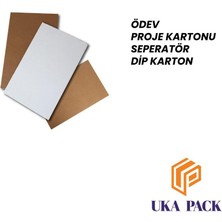 Ukapack Çift Oluklu 400X250 Dip Karton - Ara Karton - Levha - Seperatör - Proje Kartonu Mukavvası - 25 Adet