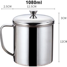 Kuadu Shop 12CMX1100ML Stili Taşınabilir Çift Duvar Paslanmaz Çelik Kahve Kupa Termo Fincan Seyahat Bardak Kahve Sürahisi Süt Çay Bardakları Çift Ofis Su Kupaları (Yurt Dışından)