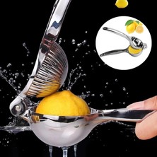 Kuadu Shop Gümüş Büyük Stil Manuel Narenciye Sıkacağı El Portakal Sıkacağı Limon Meyve Sıkacağı Narenciye Pres Makinesi Ev Için Paslanmaz Çelik Mutfak Aksesuarları (Yurt Dışından)