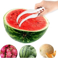 Kuadu Shop Karpuz Dilimleme Kesici Tart Kepçe Paslanmaz Çelik Meyve Sebze Aracı (Yurt Dışından)