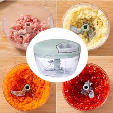 Kuadu Shop Yeşil Stil Manuel Sebze Meyve Kesici Işlemci Doğrayıcı Sarımsak Kesici Gıda Meyve Büküm Parçalayıcı Et Blender Kırıcı Mutfak Aksesuarları (Yurt Dışından)