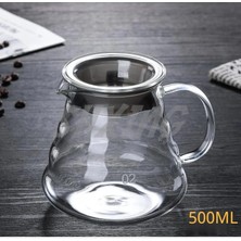 Kuadu Shop STYLE03 500ML Stili Sürahi Drml 650ML Cezve V60 Dökün Cam Aralığı Kahve Sunucusu Kahve Su Isıtıcısı Bira Makinesi Barista Percolator (Yurt Dışından)