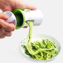 Kuadu Shop Beyaz Stil El Sebze Soyucu Taşınabilir Spagetti Spiralizer Fırçalar Kesici Meyve Dilimleme Patates Salata Araçları Mutfak Pişirme Araçları (Yurt Dışından)